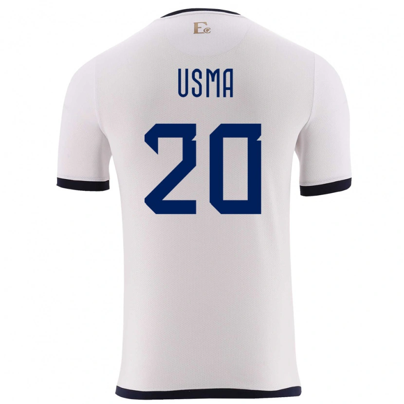 Danxen Herren Ecuador Juan Usma #20 Weiß Auswärtstrikot Trikot 24-26 T-Shirt Schweiz
