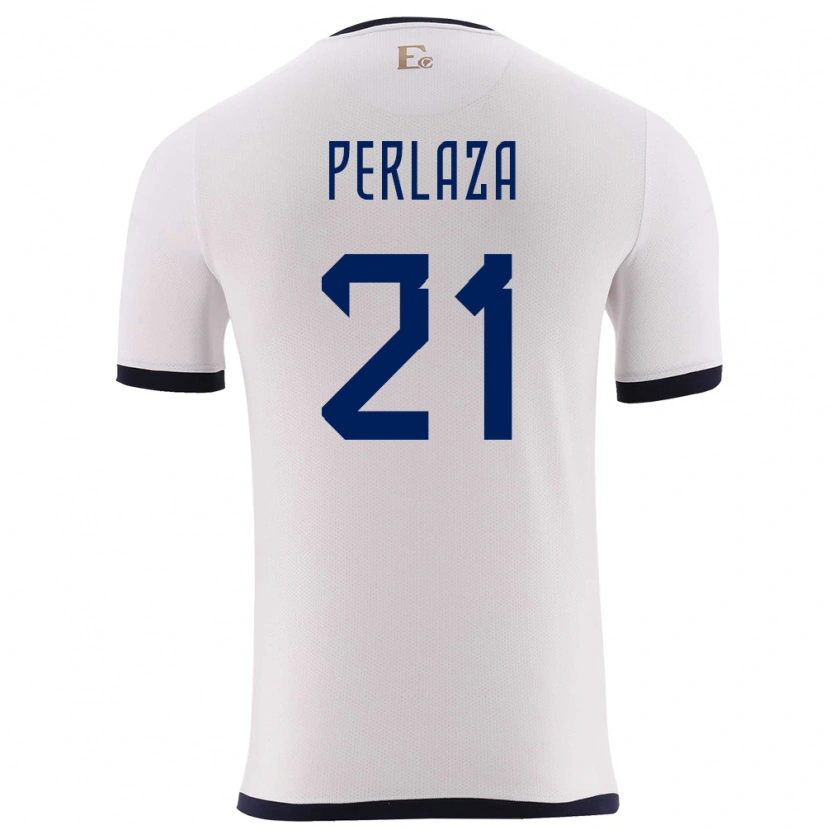Danxen Herren Ecuador Ronald Perlaza #21 Weiß Auswärtstrikot Trikot 24-26 T-Shirt Schweiz