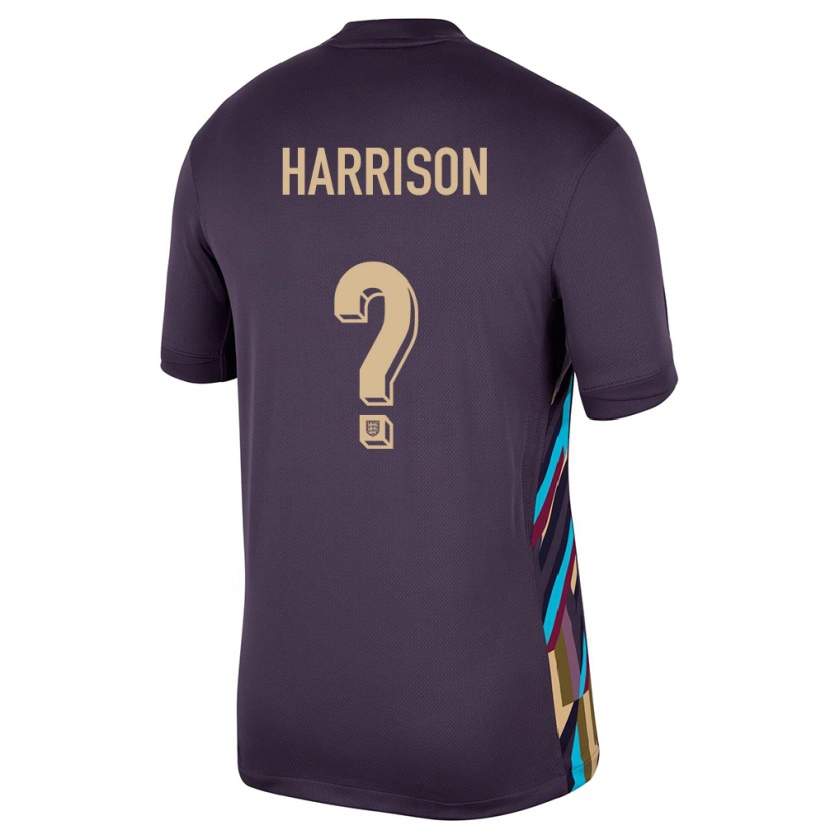 Danxen Herren England Ollie Harrison #0 Dunkle Rosine Auswärtstrikot Trikot 24-26 T-Shirt Schweiz