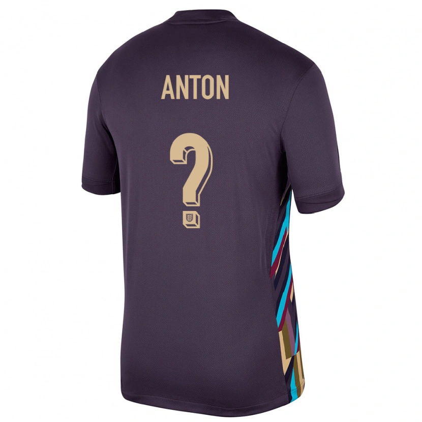 Danxen Herren England Anton Palmer #0 Dunkle Rosine Auswärtstrikot Trikot 24-26 T-Shirt Schweiz
