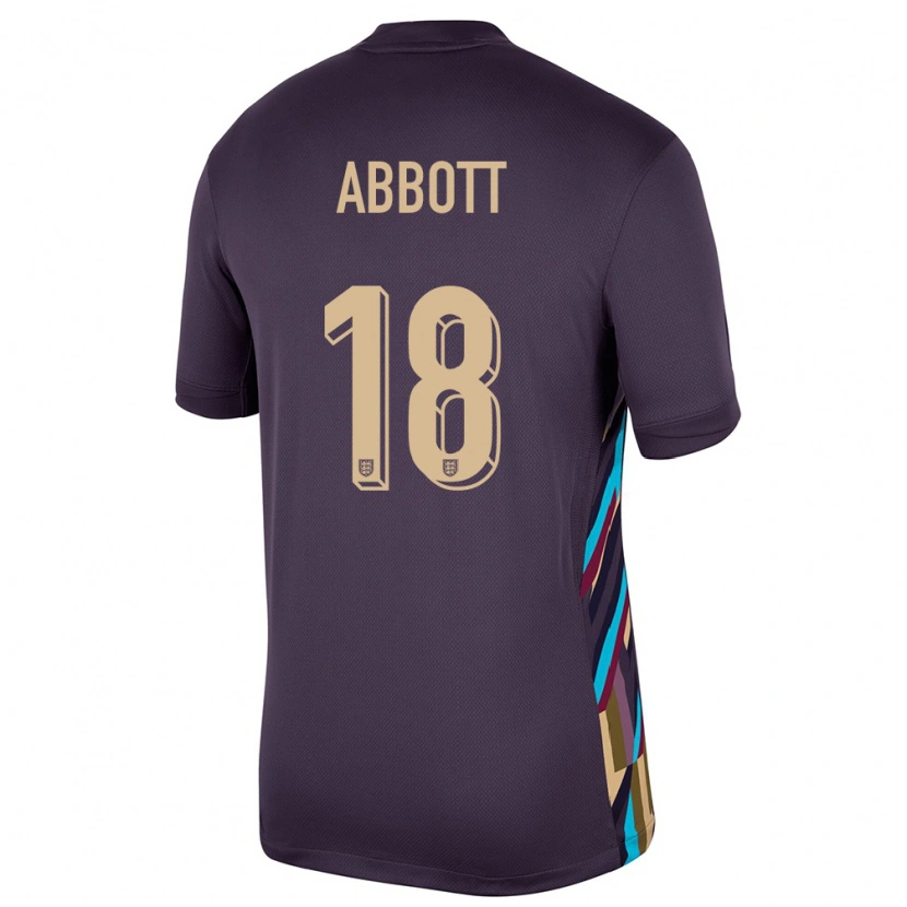 Danxen Herren England Zach Abbott #18 Dunkle Rosine Auswärtstrikot Trikot 24-26 T-Shirt Schweiz