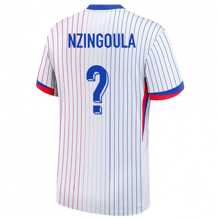 Danxen Herren Frankreich Rabby Nzingoula #0 Weiß Auswärtstrikot Trikot 24-26 T-Shirt Schweiz