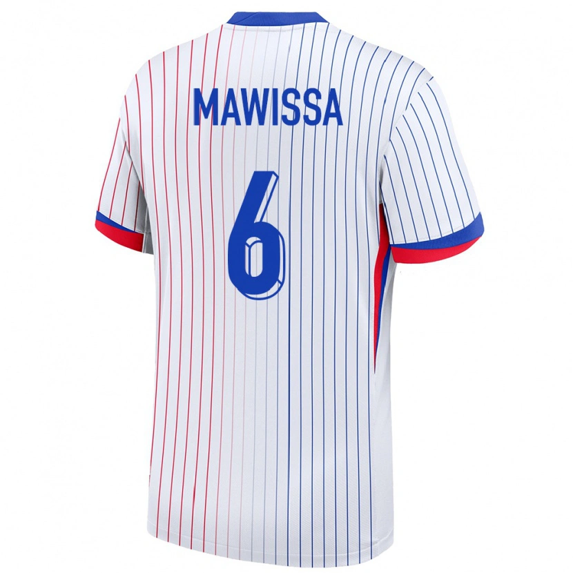 Danxen Herren Frankreich Christian Mawissa #6 Weiß Auswärtstrikot Trikot 24-26 T-Shirt Schweiz