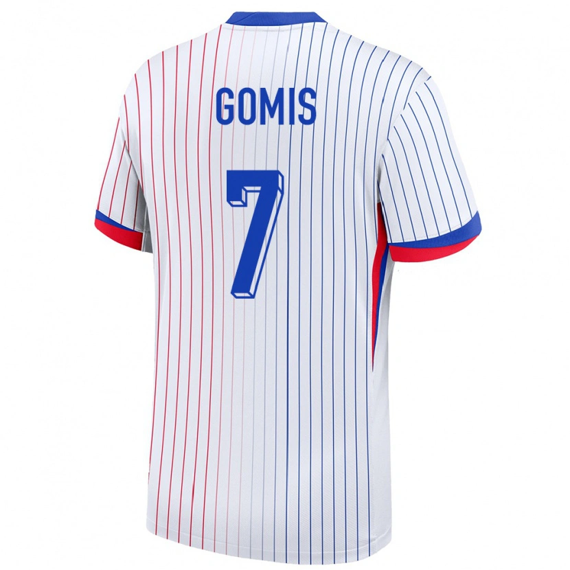 Danxen Herren Frankreich Tidiam Gomis #7 Weiß Auswärtstrikot Trikot 24-26 T-Shirt Schweiz
