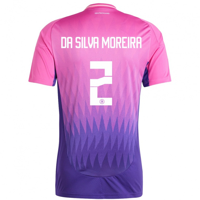 Danxen Herren Deutschland Eric Da Silva Moreira #2 Pink Lila Auswärtstrikot Trikot 24-26 T-Shirt Schweiz