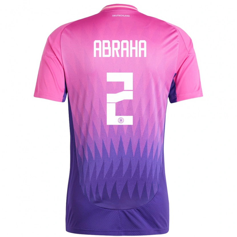 Danxen Herren Deutschland Natnael Abraha #2 Pink Lila Auswärtstrikot Trikot 24-26 T-Shirt Schweiz