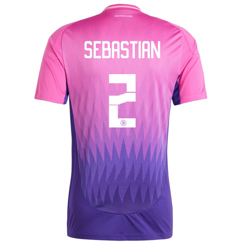 Danxen Herren Deutschland Jordy Sebastian #2 Pink Lila Auswärtstrikot Trikot 24-26 T-Shirt Schweiz