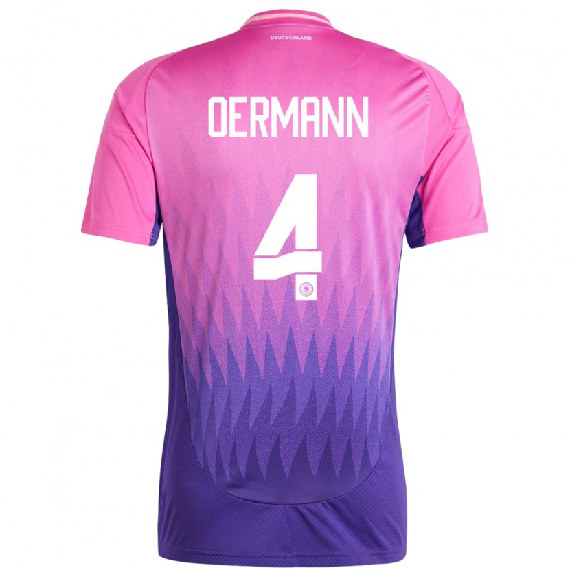 Danxen Herren Deutschland Tim Oermann #4 Pink Lila Auswärtstrikot Trikot 24-26 T-Shirt Schweiz