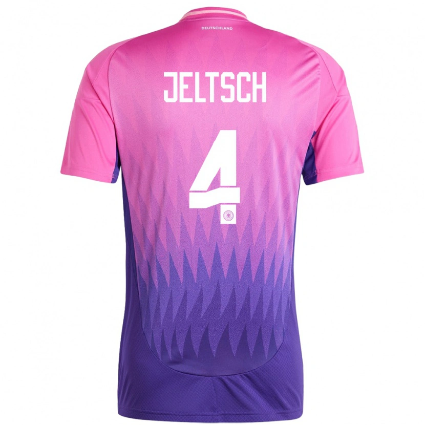 Danxen Herren Deutschland Finn Jeltsch #4 Pink Lila Auswärtstrikot Trikot 24-26 T-Shirt Schweiz