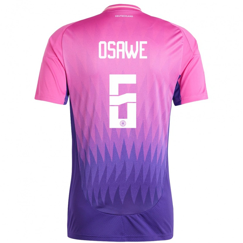 Danxen Herren Deutschland Winners Osawe #6 Pink Lila Auswärtstrikot Trikot 24-26 T-Shirt Schweiz