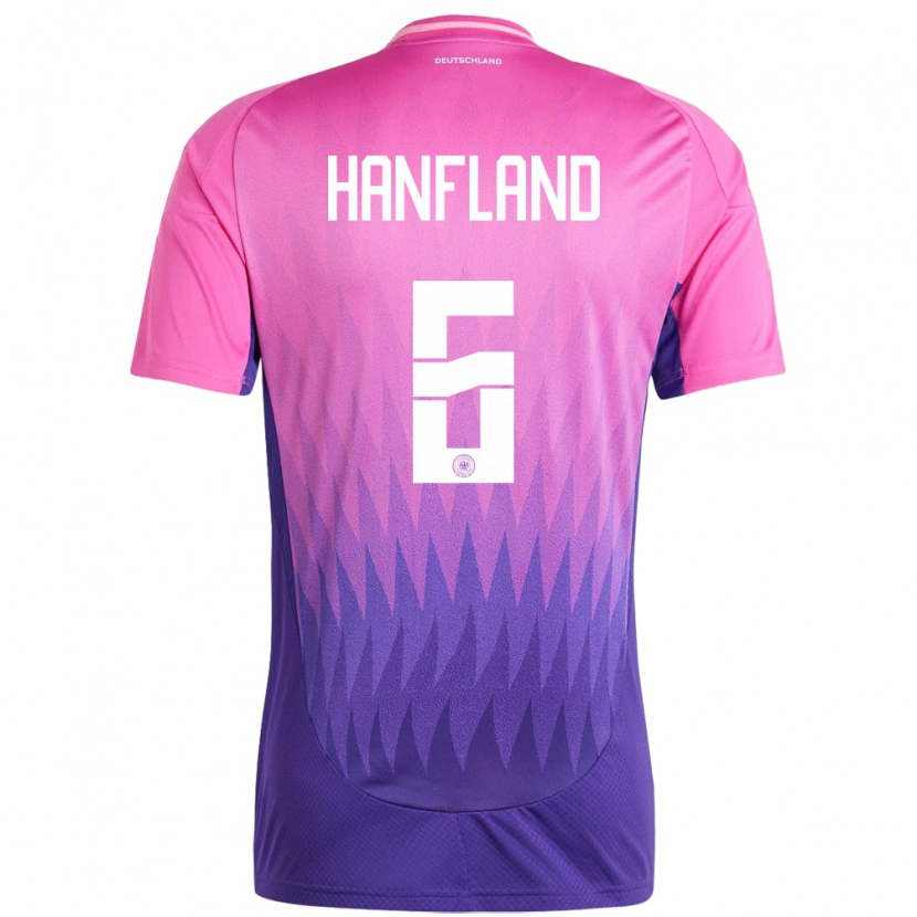 Danxen Herren Deutschland Paul Hanfland #6 Pink Lila Auswärtstrikot Trikot 24-26 T-Shirt Schweiz