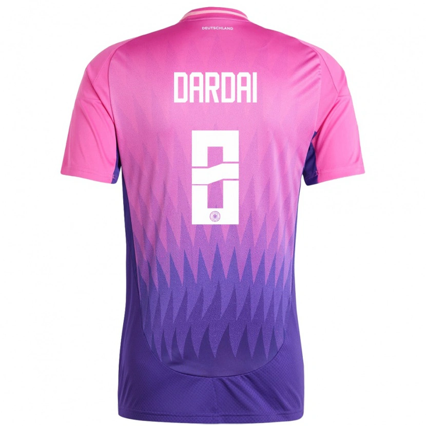 Danxen Herren Deutschland Bence Dárdai #8 Pink Lila Auswärtstrikot Trikot 24-26 T-Shirt Schweiz