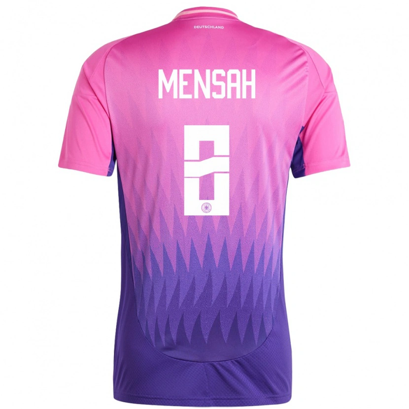 Danxen Herren Deutschland Naba Mensah #8 Pink Lila Auswärtstrikot Trikot 24-26 T-Shirt Schweiz