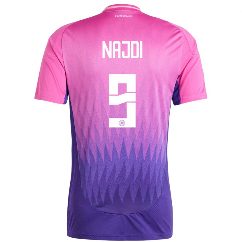 Danxen Herren Deutschland Ahmad Najdi #9 Pink Lila Auswärtstrikot Trikot 24-26 T-Shirt Schweiz