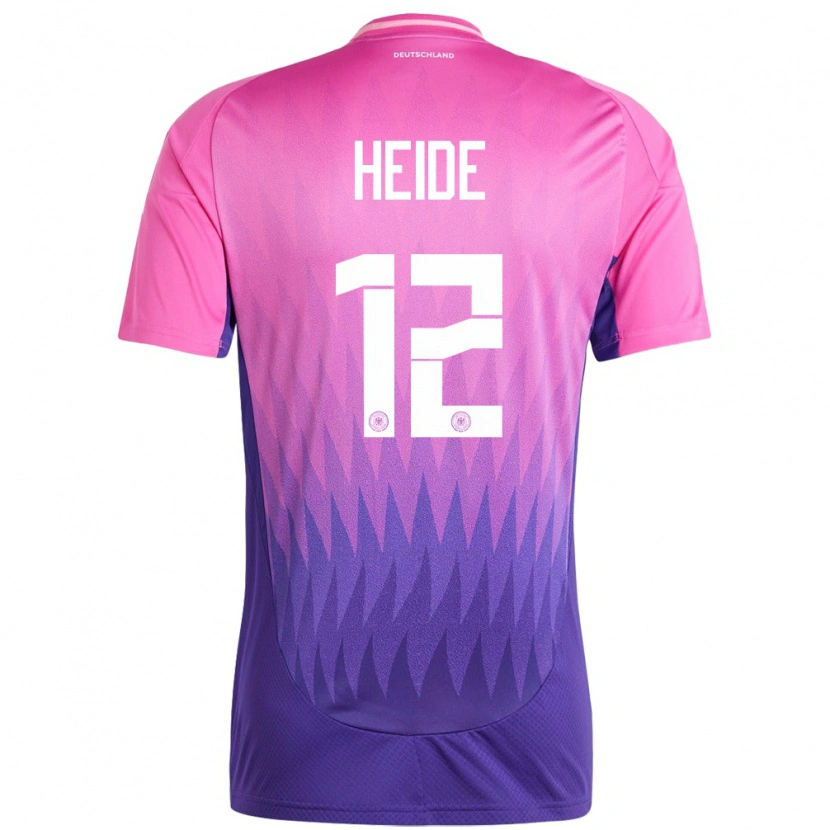 Danxen Herren Deutschland Konstantin Heide #12 Pink Lila Auswärtstrikot Trikot 24-26 T-Shirt Schweiz