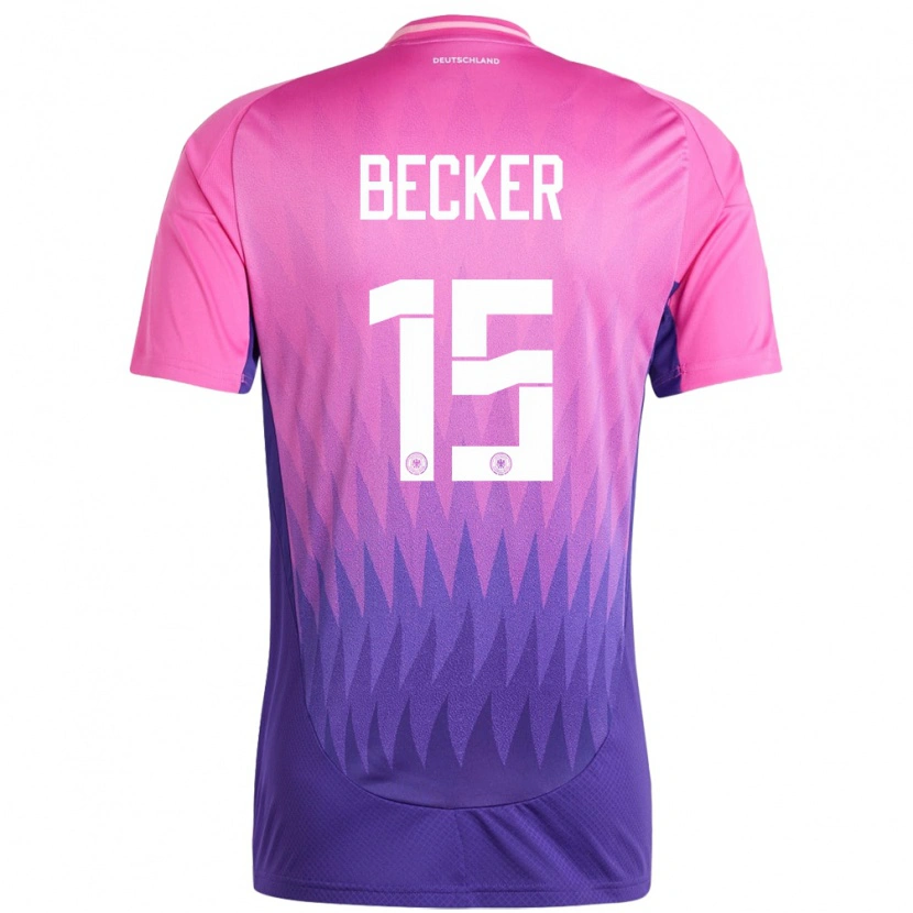 Danxen Herren Deutschland Jesper Becker #15 Pink Lila Auswärtstrikot Trikot 24-26 T-Shirt Schweiz