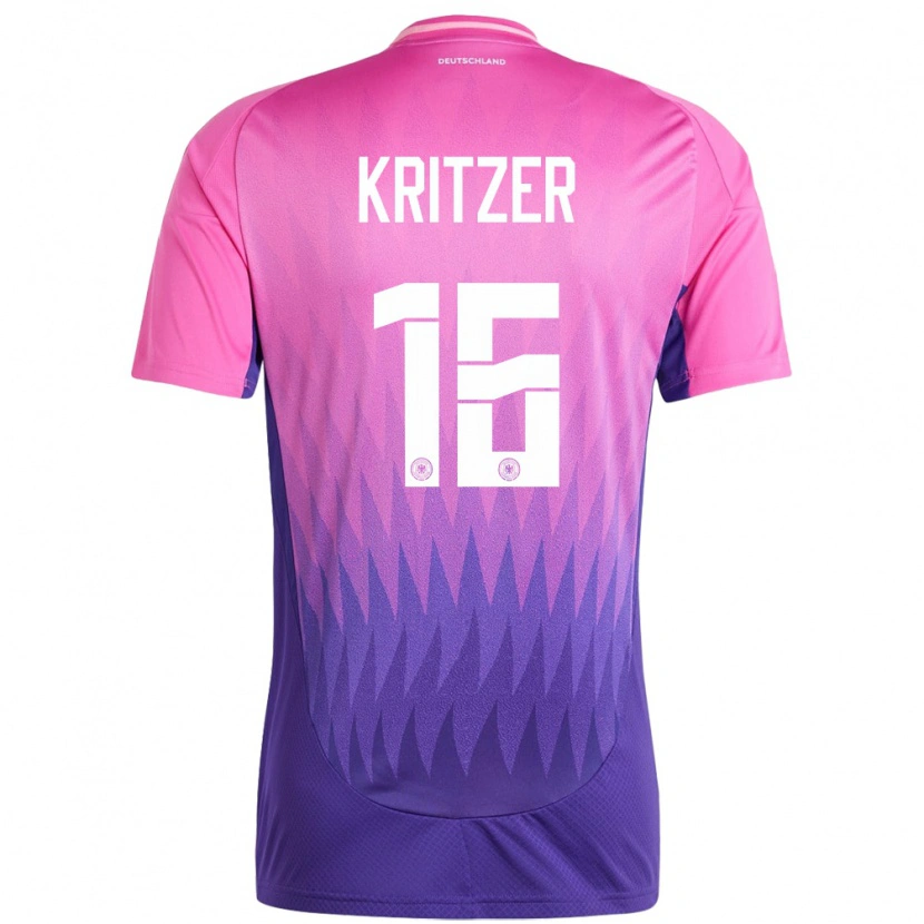Danxen Herren Deutschland Mateo Kritzer #16 Pink Lila Auswärtstrikot Trikot 24-26 T-Shirt Schweiz