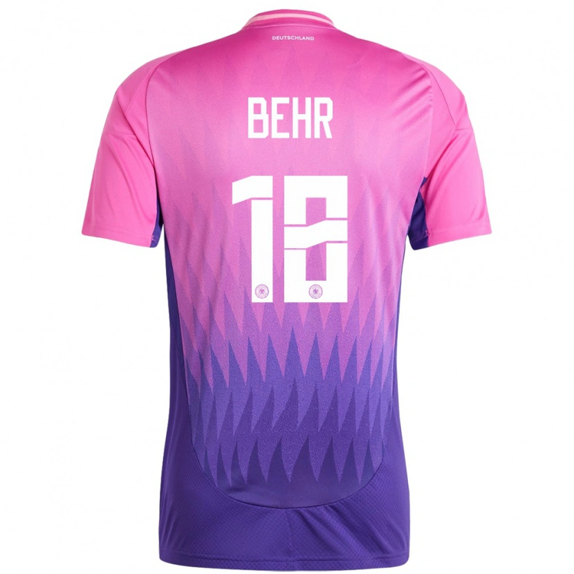Danxen Herren Deutschland Niklas Behr #18 Pink Lila Auswärtstrikot Trikot 24-26 T-Shirt Schweiz