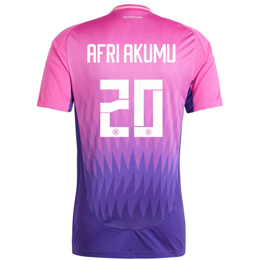 Danxen Herren Deutschland Maik Afri Akumu #20 Pink Lila Auswärtstrikot Trikot 24-26 T-Shirt Schweiz