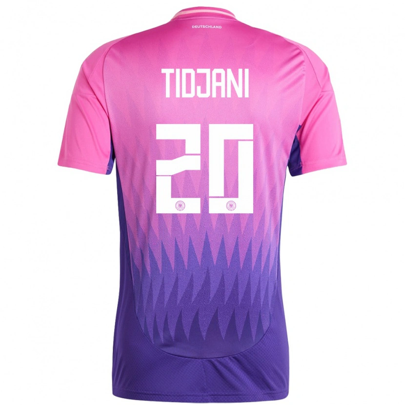Danxen Herren Deutschland Nouh Tidjani #20 Pink Lila Auswärtstrikot Trikot 24-26 T-Shirt Schweiz