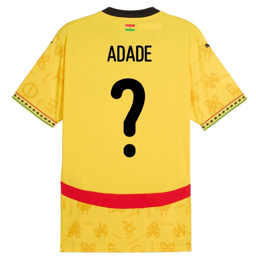 Danxen Herren Ghana Ebenezer Adade #0 Gelb Auswärtstrikot Trikot 24-26 T-Shirt Schweiz