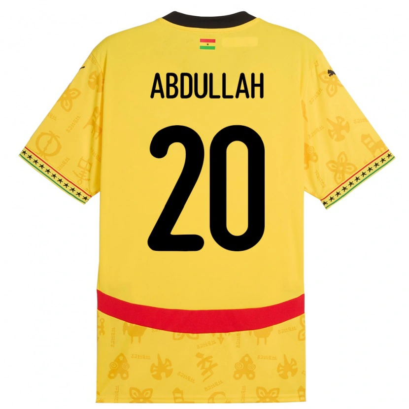 Danxen Herren Ghana Razak Abdullah #20 Gelb Auswärtstrikot Trikot 24-26 T-Shirt Schweiz