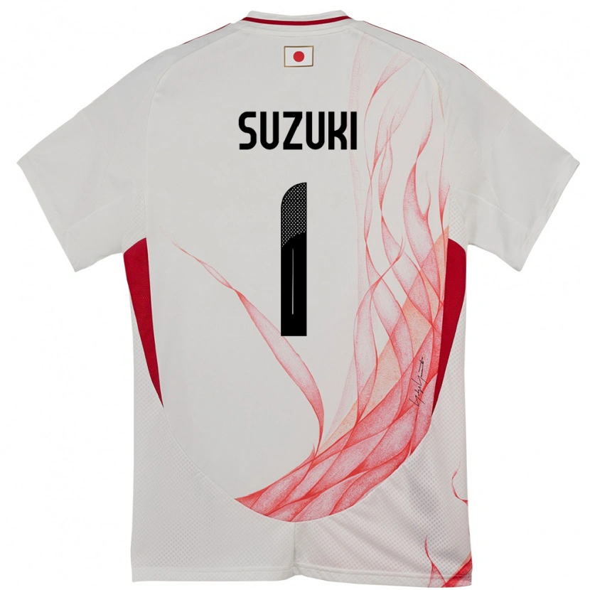Danxen Herren Japan Zion Suzuki #1 Weiß Auswärtstrikot Trikot 24-26 T-Shirt Schweiz