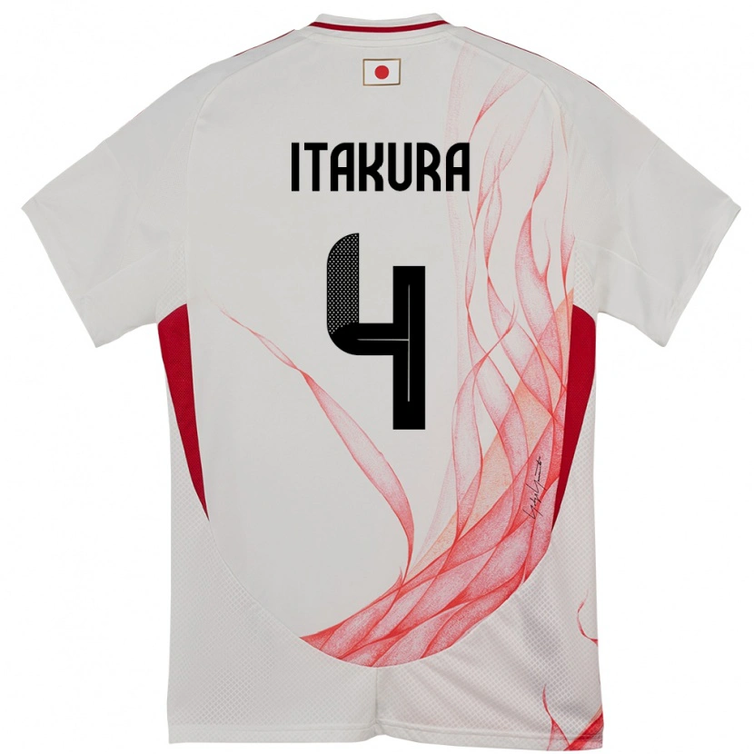 Danxen Herren Japan Ko Itakura #4 Weiß Auswärtstrikot Trikot 24-26 T-Shirt Schweiz