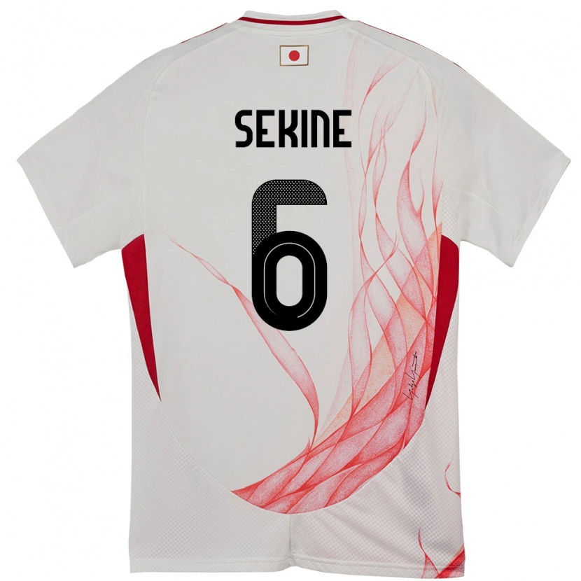 Danxen Herren Japan Hiroki Sekine #6 Weiß Auswärtstrikot Trikot 24-26 T-Shirt Schweiz