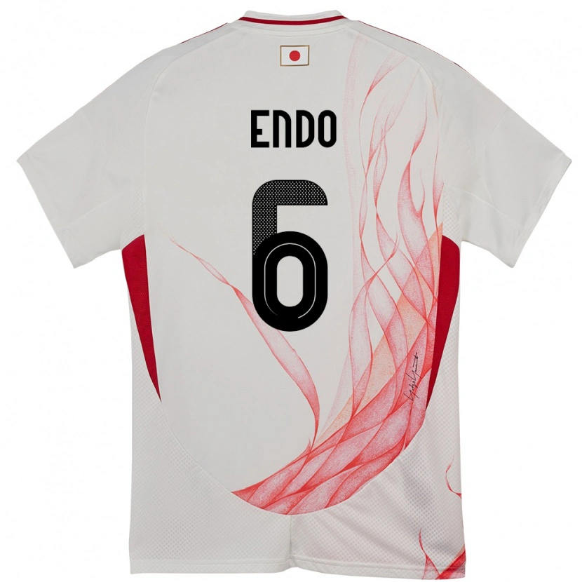 Danxen Herren Japan Wataru Endo #6 Weiß Auswärtstrikot Trikot 24-26 T-Shirt Schweiz