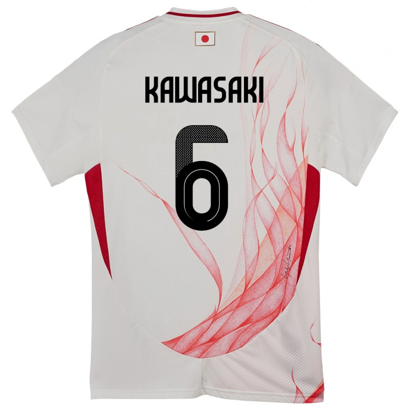 Danxen Herren Japan Sota Kawasaki #6 Weiß Auswärtstrikot Trikot 24-26 T-Shirt Schweiz