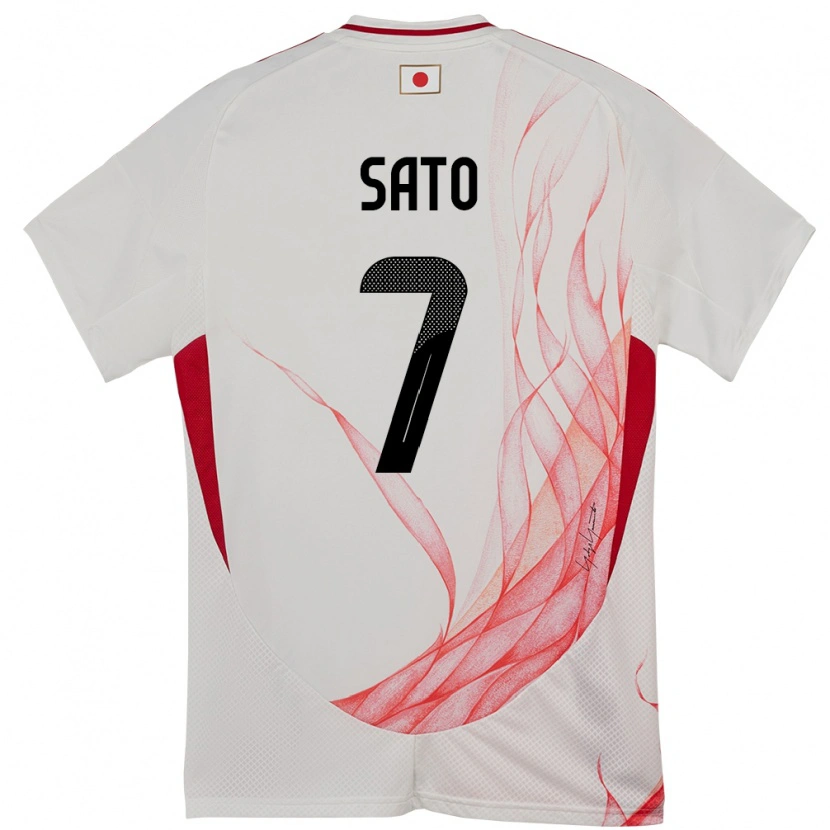 Danxen Herren Japan Ryunosuke Sato #7 Weiß Auswärtstrikot Trikot 24-26 T-Shirt Schweiz