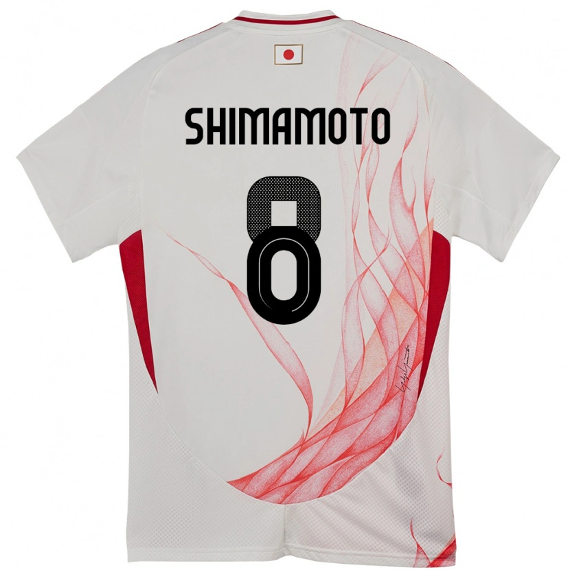 Danxen Herren Japan Yudai Shimamoto #8 Weiß Auswärtstrikot Trikot 24-26 T-Shirt Schweiz