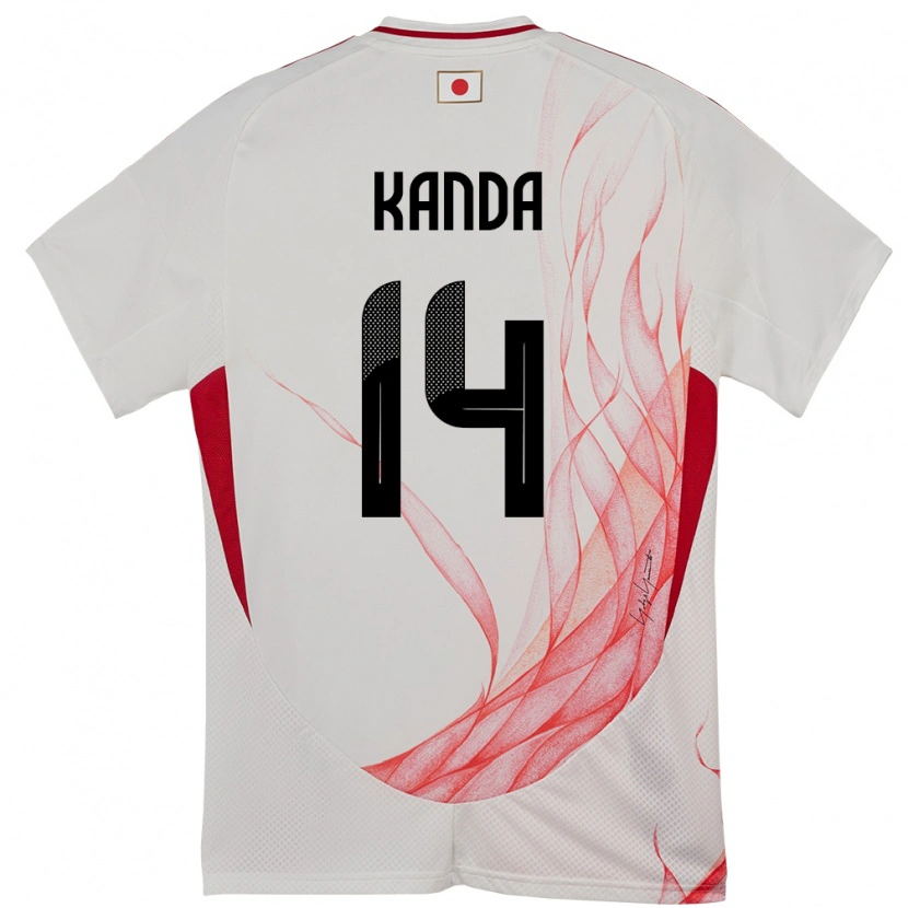 Danxen Herren Japan Taito Kanda #14 Weiß Auswärtstrikot Trikot 24-26 T-Shirt Schweiz