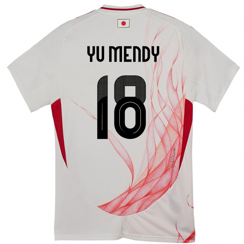 Danxen Herren Japan Simon Yu Mendy #18 Weiß Auswärtstrikot Trikot 24-26 T-Shirt Schweiz