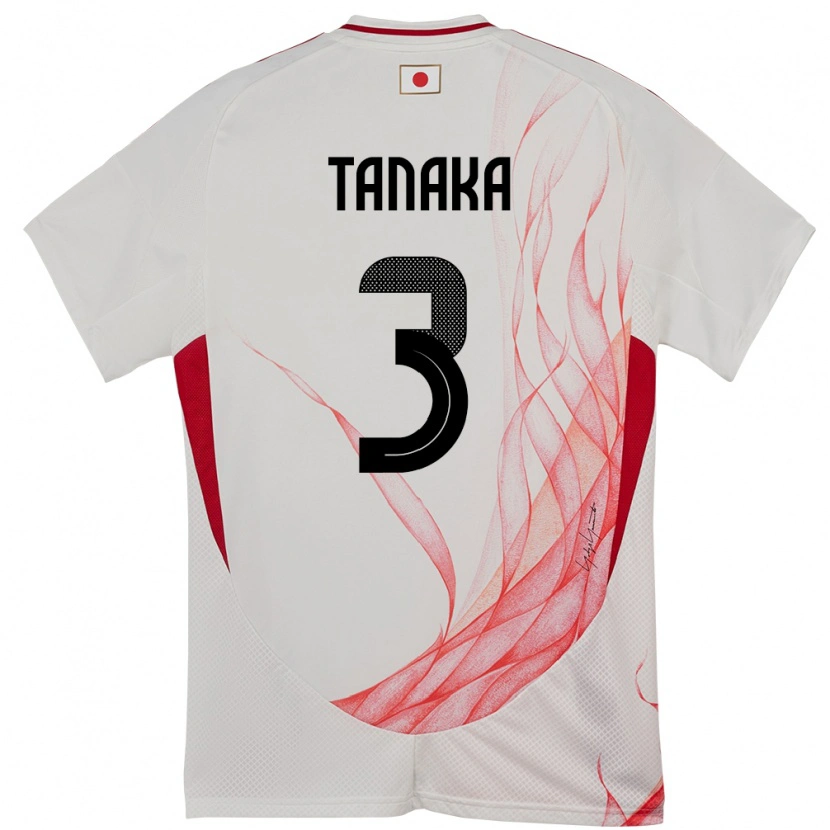 Danxen Herren Japan Hayato Tanaka #3 Weiß Auswärtstrikot Trikot 24-26 T-Shirt Schweiz