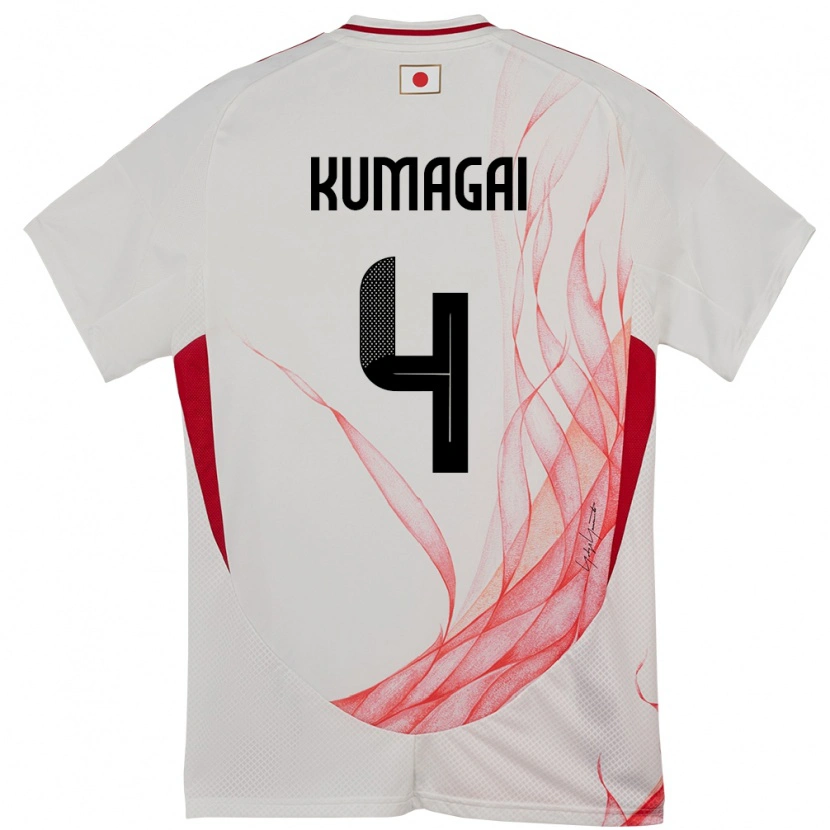 Danxen Herren Japan Saki Kumagai #4 Weiß Auswärtstrikot Trikot 24-26 T-Shirt Schweiz