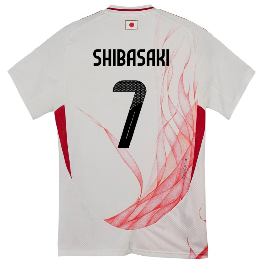 Danxen Herren Japan Gaku Shibasaki #7 Weiß Auswärtstrikot Trikot 24-26 T-Shirt Schweiz