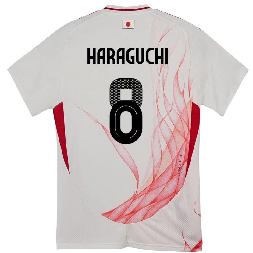 Danxen Herren Japan Genki Haraguchi #8 Weiß Auswärtstrikot Trikot 24-26 T-Shirt Schweiz