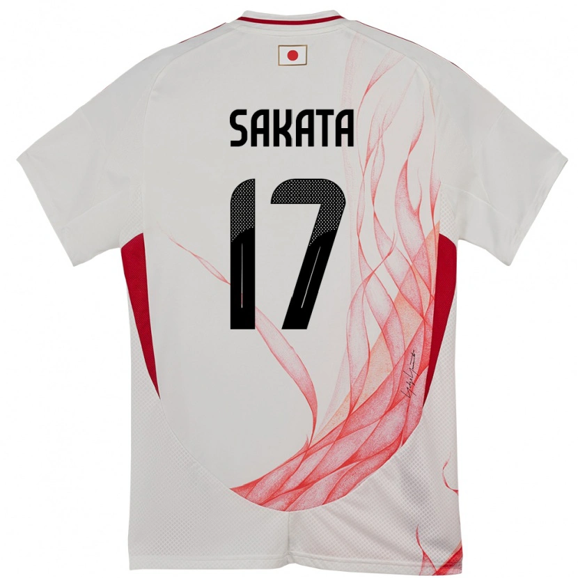 Danxen Herren Japan Reiya Sakata #17 Weiß Auswärtstrikot Trikot 24-26 T-Shirt Schweiz