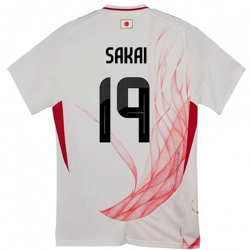Danxen Herren Japan Hiroki Sakai #19 Weiß Auswärtstrikot Trikot 24-26 T-Shirt Schweiz