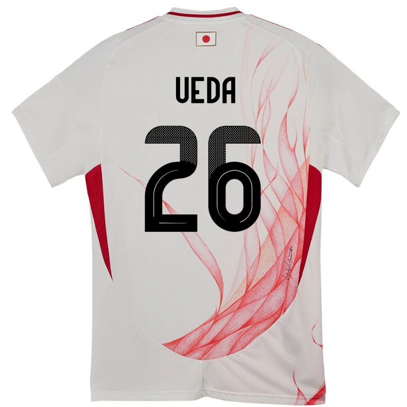 Danxen Herren Japan Ayase Ueda #26 Weiß Auswärtstrikot Trikot 24-26 T-Shirt Schweiz