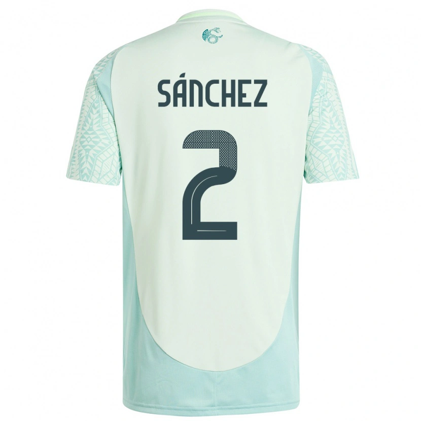 Danxen Herren Mexiko Jorge Sánchez #2 Leinengrün Auswärtstrikot Trikot 24-26 T-Shirt Schweiz