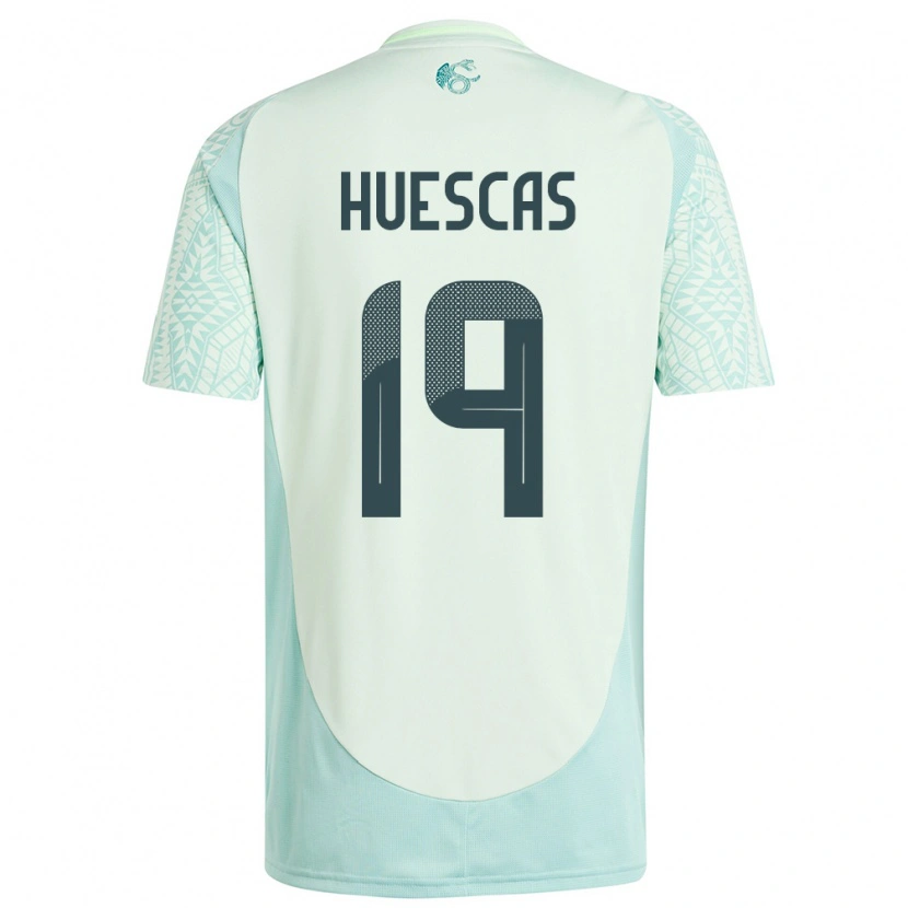 Danxen Herren Mexiko Rodrigo Huescas #19 Leinengrün Auswärtstrikot Trikot 24-26 T-Shirt Schweiz