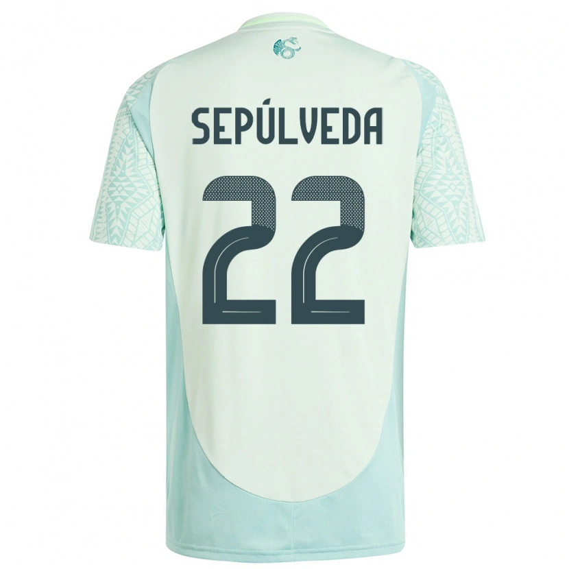 Danxen Herren Mexiko Ángel Sepúlveda #22 Leinengrün Auswärtstrikot Trikot 24-26 T-Shirt Schweiz