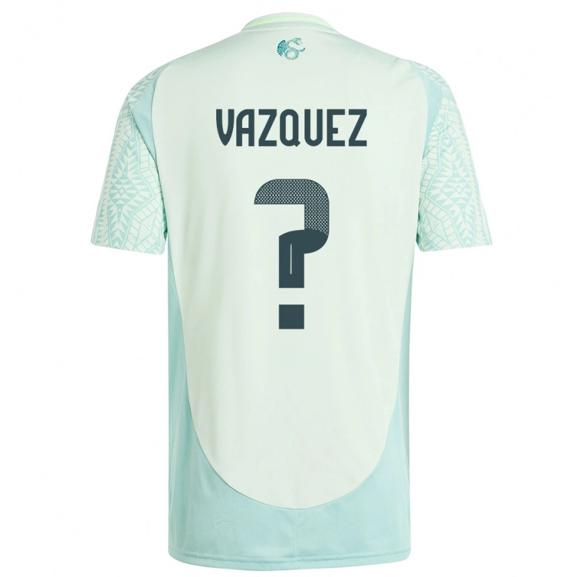 Danxen Herren Mexiko Maximo Vázquez #0 Leinengrün Auswärtstrikot Trikot 24-26 T-Shirt Schweiz
