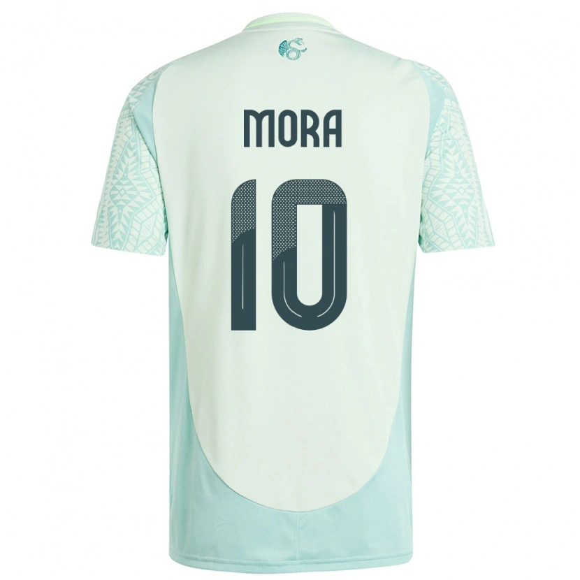Danxen Herren Mexiko Gilberto Mora #10 Leinengrün Auswärtstrikot Trikot 24-26 T-Shirt Schweiz