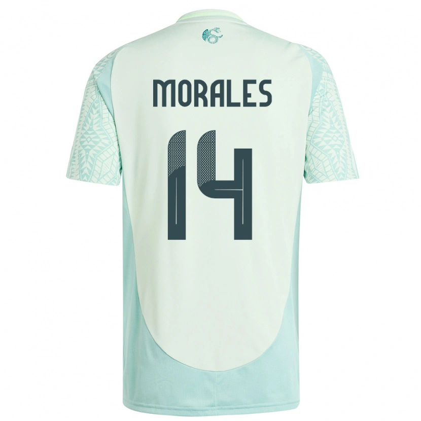 Danxen Herren Mexiko Amaury Morales #14 Leinengrün Auswärtstrikot Trikot 24-26 T-Shirt Schweiz