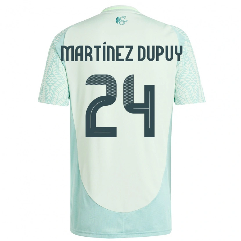 Danxen Herren Mexiko Luca Martínez Dupuy #24 Leinengrün Auswärtstrikot Trikot 24-26 T-Shirt Schweiz