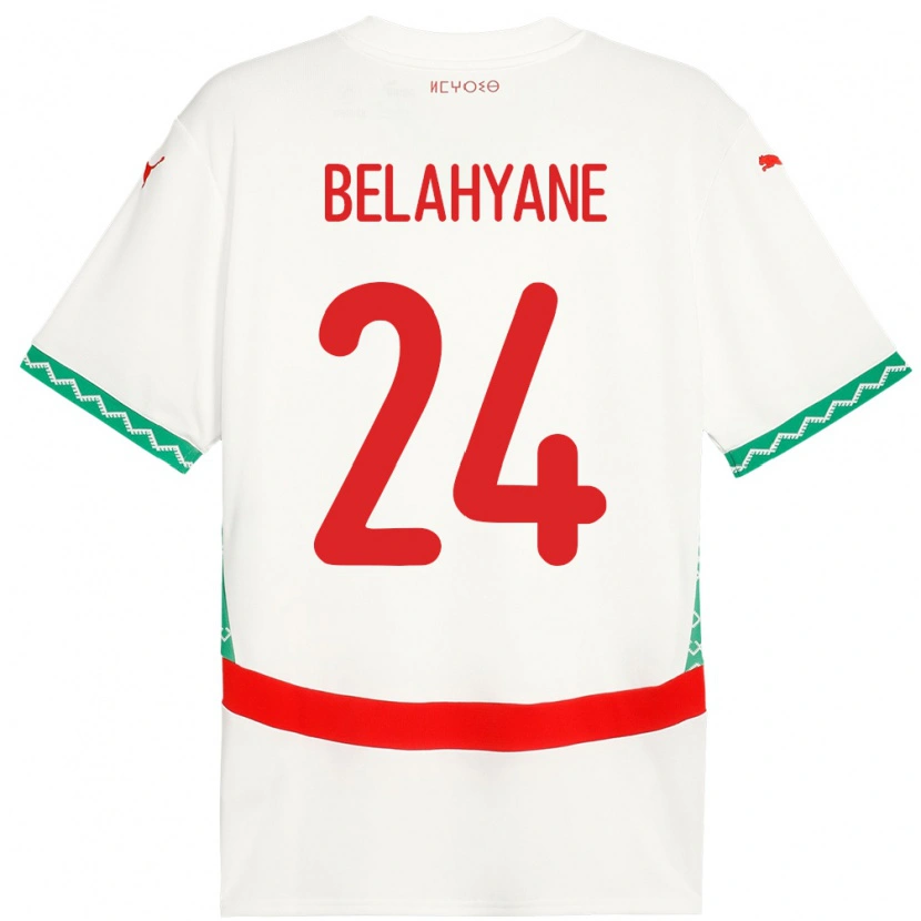 Danxen Herren Marokko Reda Belahyane #24 Weiß Auswärtstrikot Trikot 24-26 T-Shirt Schweiz